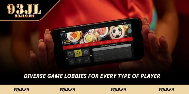 Diverse game lobbies for every type of player