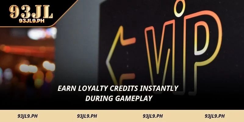 Earn loyalty credits instantly during gameplay