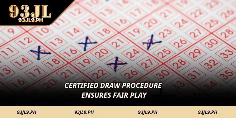 Certified draw procedure ensures fair play